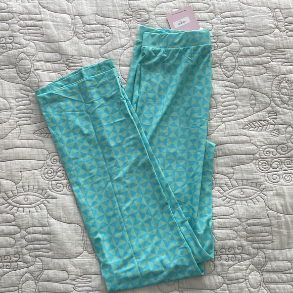 VRG GRL Manhattan Streets Print Pants // Aqua - Picture 5 of 7